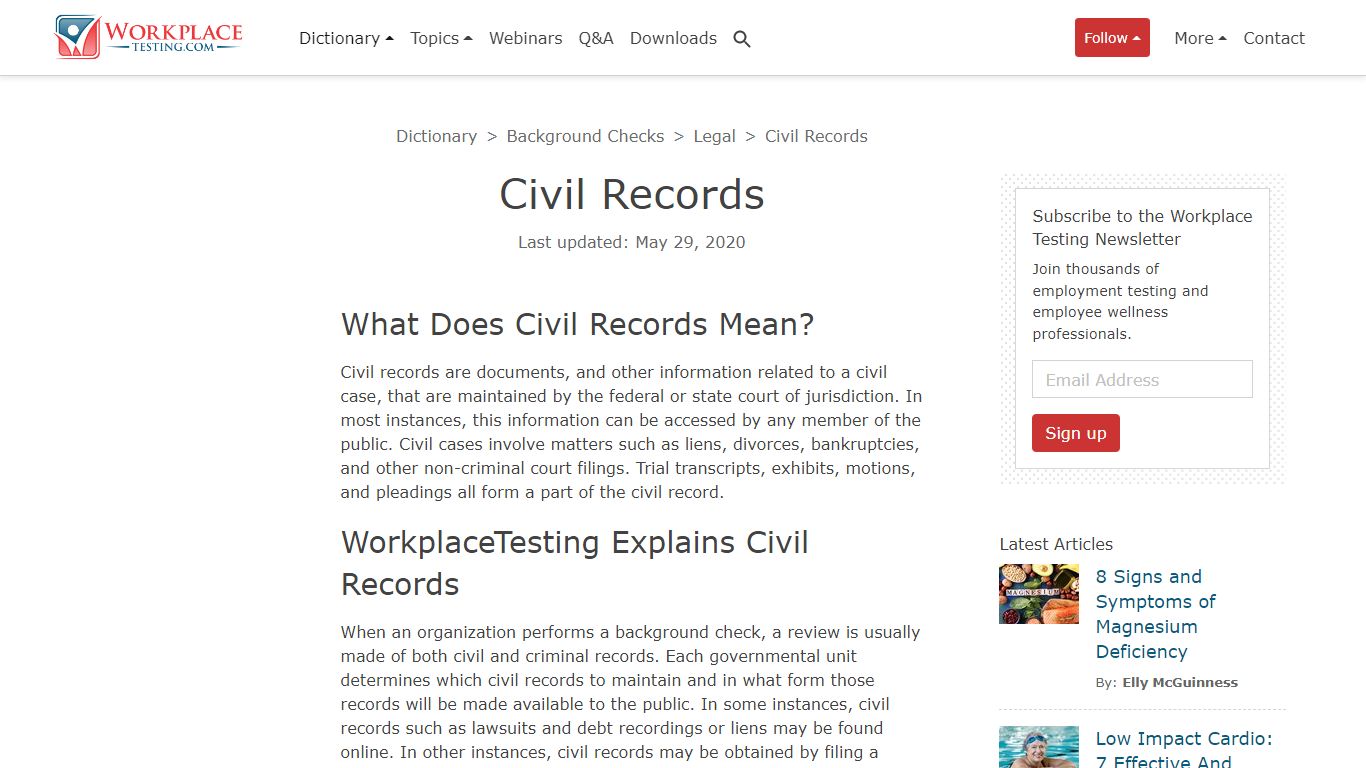 What are Civil Records? - Definition from WorkplaceTesting